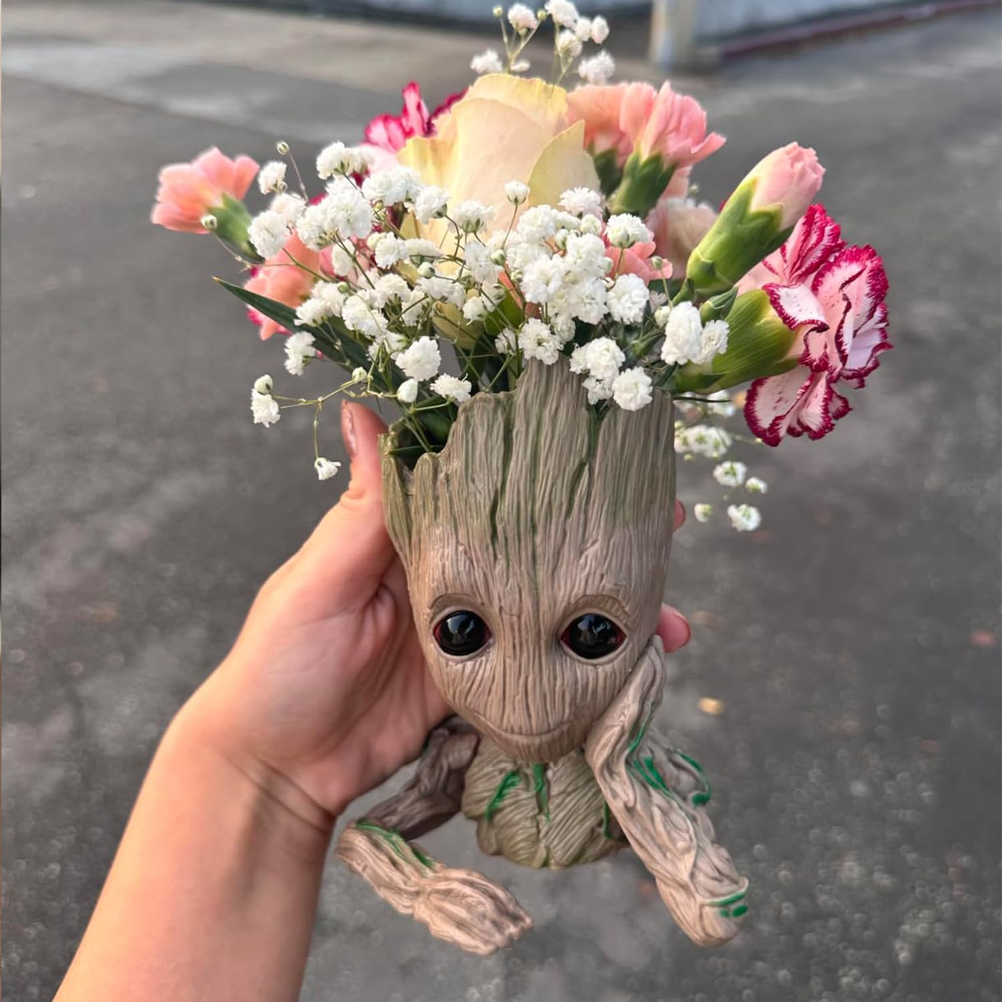 Baby Groot Planter Pot & Pen Holder - Cute Desk Organizer Flower Pot Gift