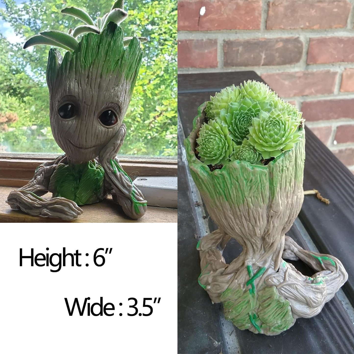 Baby Groot Planter Pot & Pen Holder - Cute Desk Organizer Flower Pot Gift