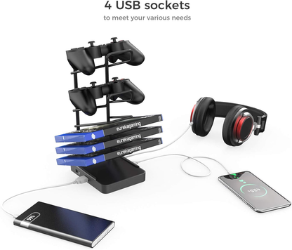 47" Gaming Desk with Full Mouse Pad Black - Ergonomic Computer Table Workstation