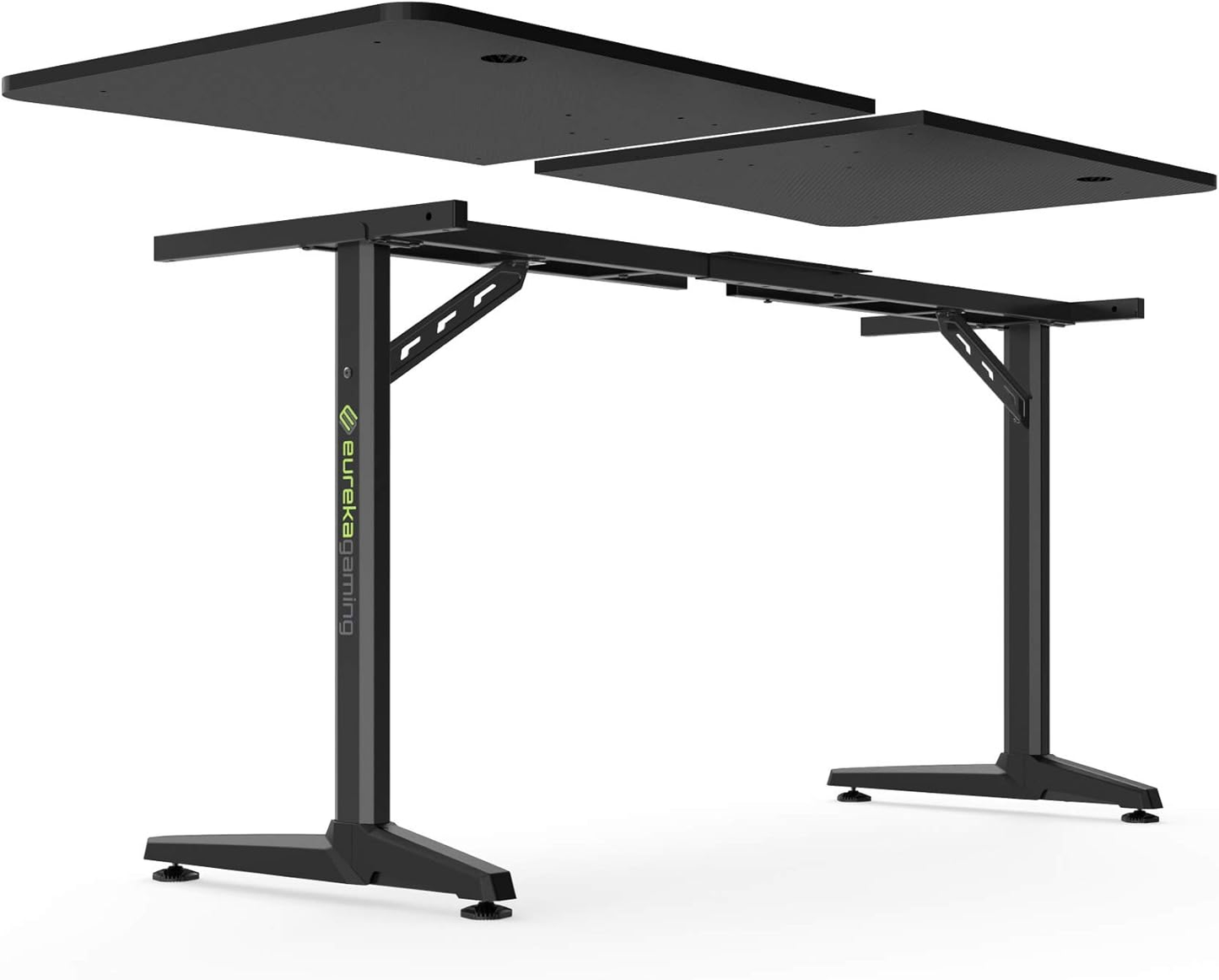 47" Gaming Desk with Full Mouse Pad Black - Ergonomic Computer Table Workstation