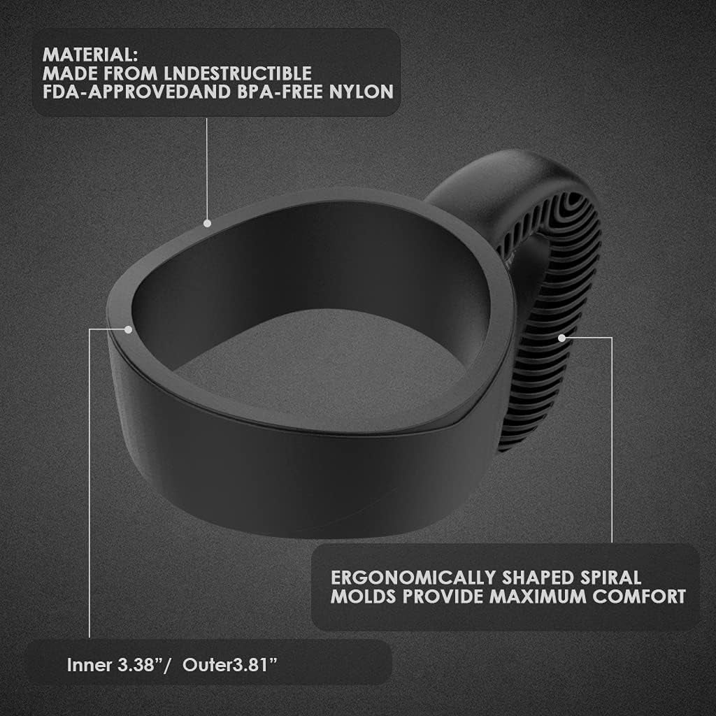 Tumbler Handle Fits for 20 OZ YETI, OZARK TRAIL, Rambler Tumbler(Black,Handle Only,Cup Not Include)