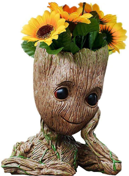 Baby Groot Planter Pot & Pen Holder - Cute Desk Organizer Flower Pot Gift