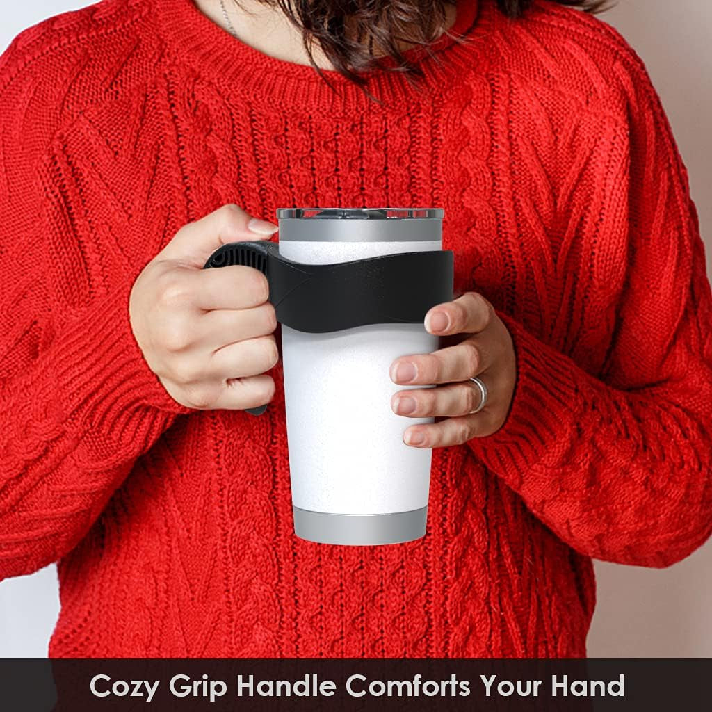 Tumbler Handle Fits for 20 OZ YETI, OZARK TRAIL, Rambler Tumbler(Black,Handle Only,Cup Not Include)